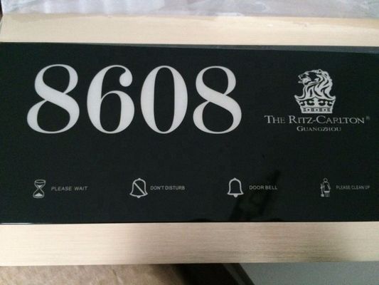 Hotel Smart Touch Switch with 5 Years Warranty Customizable Color and Crystal Tempered Glass Panel Room Number Door Plate