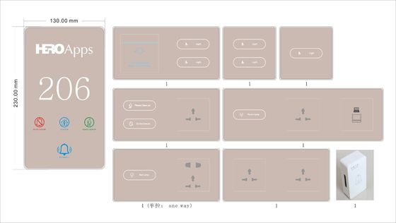 Customized Hotel Doorplate Switch with LED Display 5 Years Warranty and 258*86*7mm Size