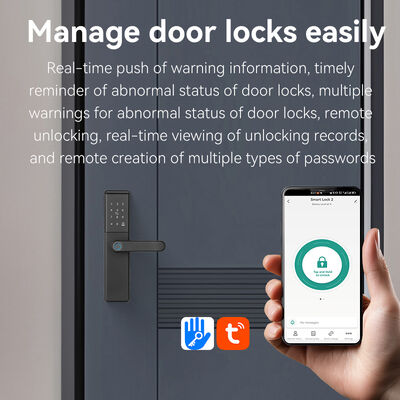 Qleung S851 Tuya Smart Door Lock with Cloud Data Storage Grade B Lock Cylinder and Wi-Fi Network