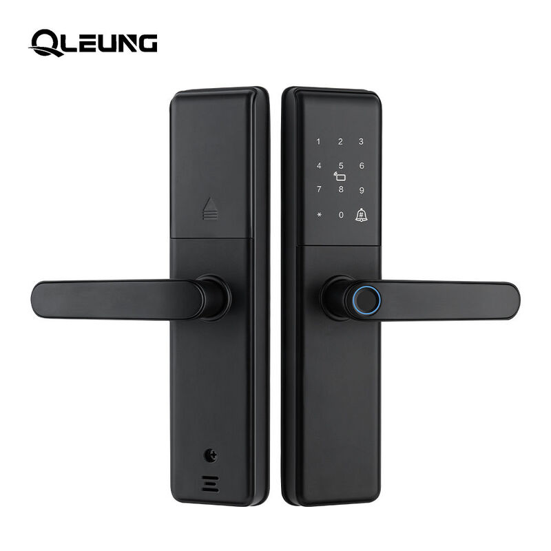 QLEUNG S851 Handle Fingerprint Tuya Smart Home Door Lock Tuya Door Lock Password Card Key Unlocking