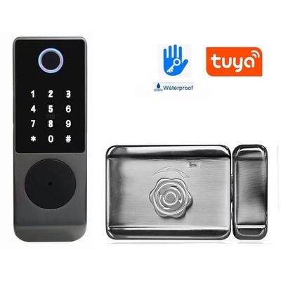 Водостойкий смарт дверной замок Tuya TTlock отпечаток пальца без ключа IC карта цифровой дверной замок