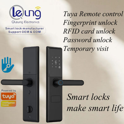 Qleung S829 Tuya Wifi дистанционное управление отпечаток пальца кода карта без ключа Безопасность умный дом дверной замок Для дома отеля