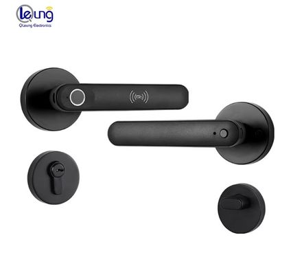 Qleung S607L Classic Black Tuya BLE APP Дверные замки Интеллектуальный отпечаток пальца Ключ Умный дверной замок для квартиры Дома Внутри